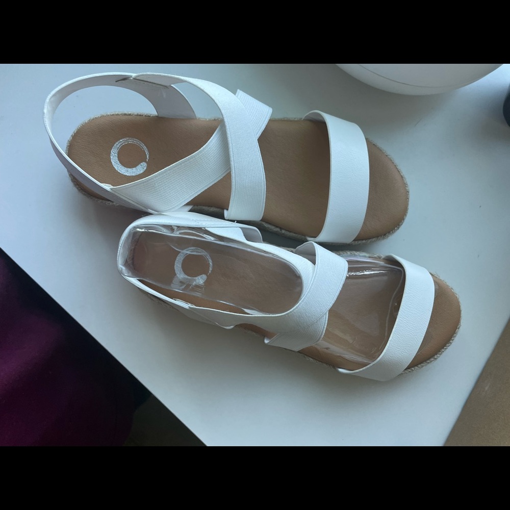 Never worn white espadrilles sandals - Journey Collection